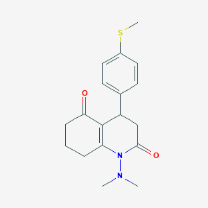 1-(DIMETHYLAMINO)-4-[4-(METHYLSULFANYL)PHENYL]-4,6,7,8-TETRAHYDRO-2,5(1H,3H)-QUINOLINEDIONE