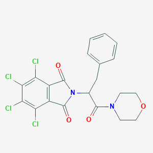 molecular formula C21H16Cl4N2O4 B431340 2-[1-benzyl-2-(4-morpholinyl)-2-oxoethyl]-4,5,6,7-tetrachloro-1H-isoindole-1,3(2H)-dione 