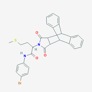 molecular formula C29H25BrN2O3S B431343 N-(4-bromophenyl)-2-(12,14-dioxo-11,12,14,15-tetrahydro-9H-9,10-[3,4]epipyrroloanthracen-13(10H)-yl)-4-(methylthio)butanamide 