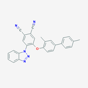 molecular formula C28H19N5O B431345 4-(1H-1,2,3-benzotriazol-1-yl)-5-[(3,4'-dimethyl[1,1'-biphenyl]-4-yl)oxy]phthalonitrile 