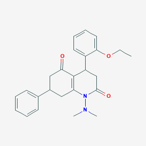 1-(DIMETHYLAMINO)-4-(2-ETHOXYPHENYL)-7-PHENYL-4,6,7,8-TETRAHYDRO-2,5(1H,3H)-QUINOLINEDIONE