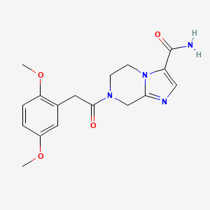 molecular formula C17H20N4O4 B4313468 7-[(2,5-dimethoxyphenyl)acetyl]-5,6,7,8-tetrahydroimidazo[1,2-a]pyrazine-3-carboxamide 