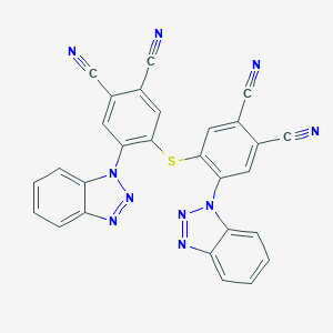 molecular formula C28H12N10S B431347 4-(1H-1,2,3-benzotriazol-1-yl)-5-{[2-(1H-1,2,3-benzotriazol-1-yl)-4,5-dicyanophenyl]sulfanyl}phthalonitrile 