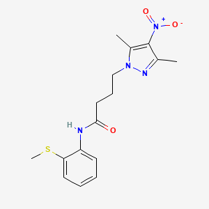 4-(3,5-dimethyl-4-nitro-1H-pyrazol-1-yl)-N-[2-(methylsulfanyl)phenyl]butanamide