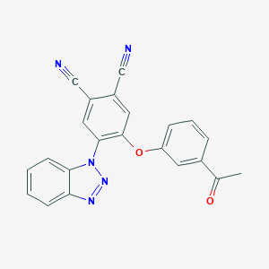 molecular formula C22H13N5O2 B431349 4-(3-acetylphenoxy)-5-(1H-1,2,3-benzotriazol-1-yl)phthalonitrile CAS No. 448914-39-4