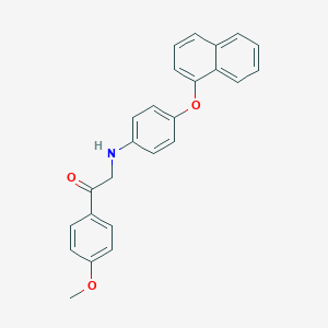 molecular formula C25H21NO3 B431350 1-(4-Methoxyphenyl)-2-[4-(1-naphthyloxy)anilino]ethanone 