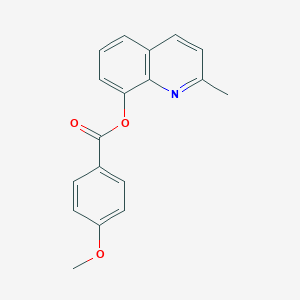 molecular formula C18H15NO3 B431351 (2-Methylquinolin-8-yl) 4-methoxybenzoate CAS No. 433699-12-8