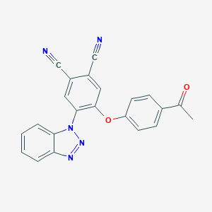 molecular formula C22H13N5O2 B431352 4-(4-acetylphenoxy)-5-(1H-1,2,3-benzotriazol-1-yl)phthalonitrile CAS No. 448914-36-1