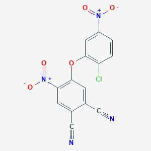 molecular formula C14H5ClN4O5 B4313528 4-(2-Chloro-5-nitrophenoxy)-5-nitrobenzene-1,2-dicarbonitrile 