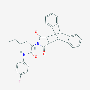 molecular formula C30H27FN2O3 B431353 2-(12,14-dioxo-11,12,14,15-tetrahydro-9H-9,10-[3,4]epipyrroloanthracen-13(10H)-yl)-N-(4-fluorophenyl)hexanamide 