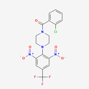 (2-CHLOROPHENYL){4-[2,6-DINITRO-4-(TRIFLUOROMETHYL)PHENYL]PIPERAZINO}METHANONE