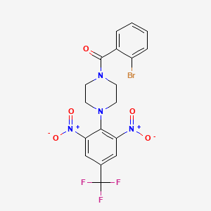 (2-BROMOPHENYL){4-[2,6-DINITRO-4-(TRIFLUOROMETHYL)PHENYL]PIPERAZINO}METHANONE