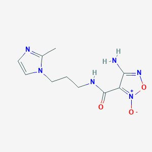 4-AMINO-3-{[3-(2-METHYL-1H-IMIDAZOL-1-YL)PROPYL]CARBAMOYL}-1,2,5-OXADIAZOL-2-IUM-2-OLATE