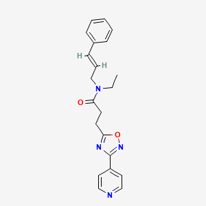 N-ethyl-N-[(2E)-3-phenylprop-2-en-1-yl]-3-(3-pyridin-4-yl-1,2,4-oxadiazol-5-yl)propanamide