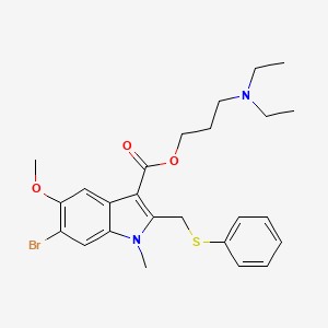 3-(diethylamino)propyl 6-bromo-5-methoxy-1-methyl-2-[(phenylsulfanyl)methyl]-1H-indole-3-carboxylate