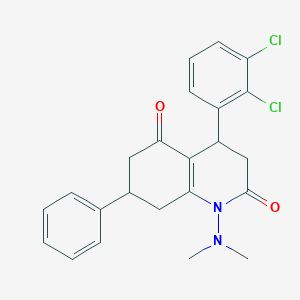 4-(2,3-DICHLOROPHENYL)-1-(DIMETHYLAMINO)-7-PHENYL-4,6,7,8-TETRAHYDRO-2,5(1H,3H)-QUINOLINEDIONE