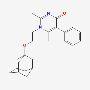 molecular formula C24H30N2O2 B4313722 1-[2-(ADAMANTAN-1-YLOXY)ETHYL]-2,6-DIMETHYL-5-PHENYL-1,4-DIHYDROPYRIMIDIN-4-ONE 