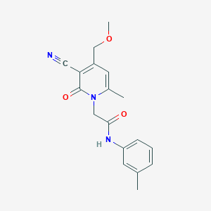 2-[3-cyano-4-(methoxymethyl)-6-methyl-2-oxopyridin-1(2H)-yl]-N-(3-methylphenyl)acetamide