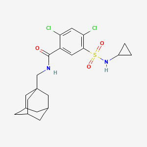 molecular formula C21H26Cl2N2O3S B4313759 N-(ADAMANTAN-1-YLMETHYL)-2,4-DICHLORO-5-(CYCLOPROPYLSULFAMOYL)BENZAMIDE 