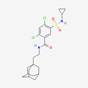 molecular formula C22H28Cl2N2O3S B4313763 N-[2-(ADAMANTAN-1-YL)ETHYL]-2,4-DICHLORO-5-(CYCLOPROPYLSULFAMOYL)BENZAMIDE 