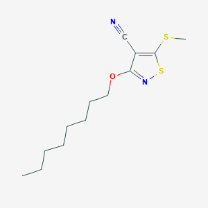 5-(METHYLSULFANYL)-3-(OCTYLOXY)-4-ISOTHIAZOLECARBONITRILE