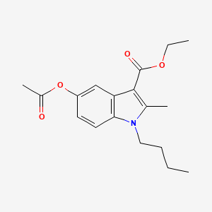 molecular formula C18H23NO4 B4313809 ethyl 5-(acetyloxy)-1-butyl-2-methyl-1H-indole-3-carboxylate 