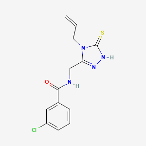 molecular formula C13H13ClN4OS B4313823 N-[(4-ALLYL-5-SULFANYL-4H-1,2,4-TRIAZOL-3-YL)METHYL]-3-CHLOROBENZAMIDE 