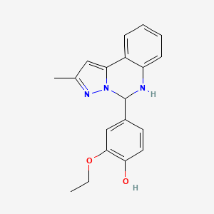 molecular formula C19H19N3O2 B4313836 2-ETHOXY-4-{2-METHYL-5H,6H-PYRAZOLO[1,5-C]QUINAZOLIN-5-YL}PHENOL 