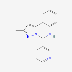 molecular formula C16H14N4 B4313854 2-METHYL-5-(3-PYRIDYL)-5,6-DIHYDROPYRAZOLO[1,5-C]QUINAZOLINE 