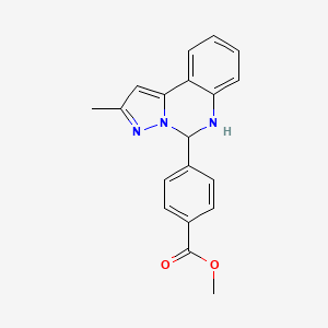 molecular formula C19H17N3O2 B4313864 METHYL 4-{2-METHYL-5H,6H-PYRAZOLO[1,5-C]QUINAZOLIN-5-YL}BENZOATE 