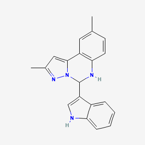 5-(1H-indol-3-yl)-2,9-dimethyl-5,6-dihydropyrazolo[1,5-c]quinazoline