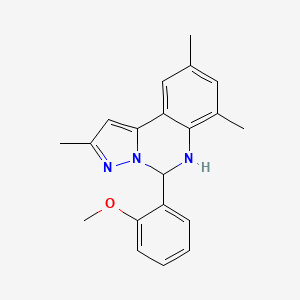 5-(2-METHOXYPHENYL)-2,7,9-TRIMETHYL-5H,6H-PYRAZOLO[1,5-C]QUINAZOLINE