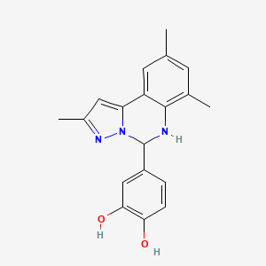 molecular formula C19H19N3O2 B4313882 4-{2,7,9-TRIMETHYL-5H,6H-PYRAZOLO[1,5-C]QUINAZOLIN-5-YL}BENZENE-1,2-DIOL 