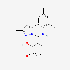 2-METHOXY-6-{2,7,9-TRIMETHYL-5H,6H-PYRAZOLO[1,5-C]QUINAZOLIN-5-YL}PHENOL