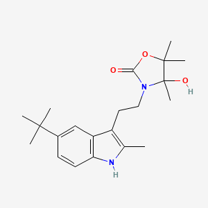 3-{2-[5-(TERT-BUTYL)-2-METHYL-1H-INDOL-3-YL]ETHYL}-4-HYDROXY-4,5,5-TRIMETHYL-1,3-OXAZOLAN-2-ONE