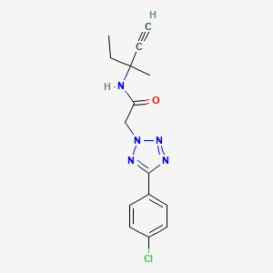 2-[5-(4-CHLOROPHENYL)-2H-TETRAZOL-2-YL]-N-(3-METHYL-1-PENTYN-3-YL)ACETAMIDE