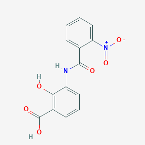 molecular formula C14H10N2O6 B4313969 2-HYDROXY-3-(2-NITROBENZAMIDO)BENZOIC ACID 