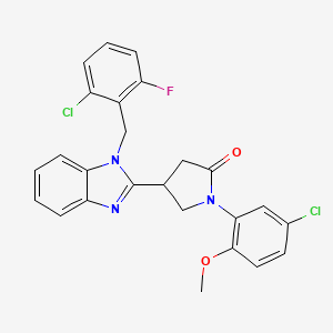 4-[1-(2-chloro-6-fluorobenzyl)-1H-benzimidazol-2-yl]-1-(5-chloro-2-methoxyphenyl)pyrrolidin-2-one