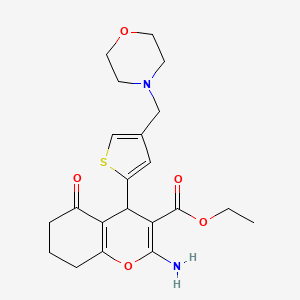 ETHYL 2-AMINO-4-[4-(MORPHOLINOMETHYL)-2-THIENYL]-5-OXO-5,6,7,8-TETRAHYDRO-4H-CHROMENE-3-CARBOXYLATE