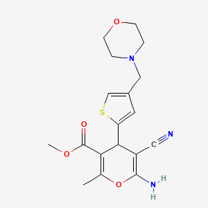 METHYL 6-AMINO-5-CYANO-2-METHYL-4-[4-(MORPHOLINOMETHYL)-2-THIENYL]-4H-PYRAN-3-CARBOXYLATE