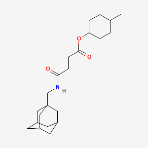 molecular formula C22H35NO3 B4314010 4-methylcyclohexyl 4-[(1-adamantylmethyl)amino]-4-oxobutanoate 