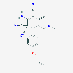 6-AMINO-2-METHYL-8-[4-(PROP-2-EN-1-YLOXY)PHENYL]-1,2,3,7,8,8A-HEXAHYDROISOQUINOLINE-5,7,7-TRICARBONITRILE