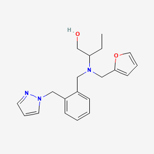 2-{(2-furylmethyl)[2-(1H-pyrazol-1-ylmethyl)benzyl]amino}butan-1-ol