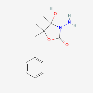 molecular formula C15H22N2O3 B4314024 3-AMINO-4-HYDROXY-4,5-DIMETHYL-5-(2-METHYL-2-PHENYLPROPYL)-1,3-OXAZOLAN-2-ONE 