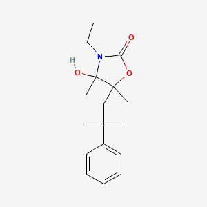 molecular formula C17H25NO3 B4314027 3-ETHYL-4-HYDROXY-4,5-DIMETHYL-5-(2-METHYL-2-PHENYLPROPYL)-1,3-OXAZOLAN-2-ONE 