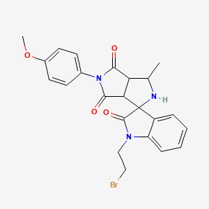 molecular formula C23H22BrN3O4 B4314042 1-(2-bromoethyl)-5'-(4-methoxyphenyl)-3'-methyl-3a',6a'-dihydro-2'H-spiro[indole-3,1'-pyrrolo[3,4-c]pyrrole]-2,4',6'(1H,3'H,5'H)-trione 