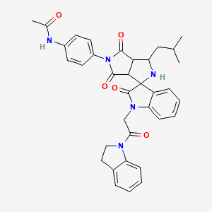 molecular formula C35H35N5O5 B4314045 N-(4-{1-[2-(2,3-dihydro-1H-indol-1-yl)-2-oxoethyl]-3'-isobutyl-2,4',6'-trioxo-1,2,2',3',3a',4',6',6a'-octahydro-5'H-spiro[indole-3,1'-pyrrolo[3,4-c]pyrrol]-5'-yl}phenyl)acetamide 