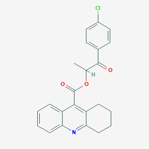 1-(4-Chlorophenyl)-1-oxopropan-2-yl 1,2,3,4-tetrahydroacridine-9-carboxylate