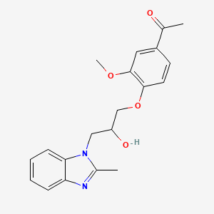 1-{4-[2-HYDROXY-3-(2-METHYL-1H-1,3-BENZIMIDAZOL-1-YL)PROPOXY]-3-METHOXYPHENYL}-1-ETHANONE