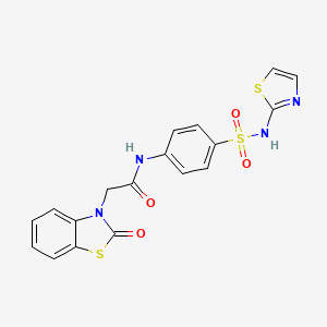 2-(2-oxo-1,3-benzothiazol-3(2H)-yl)-N-[4-(1,3-thiazol-2-ylsulfamoyl)phenyl]acetamide